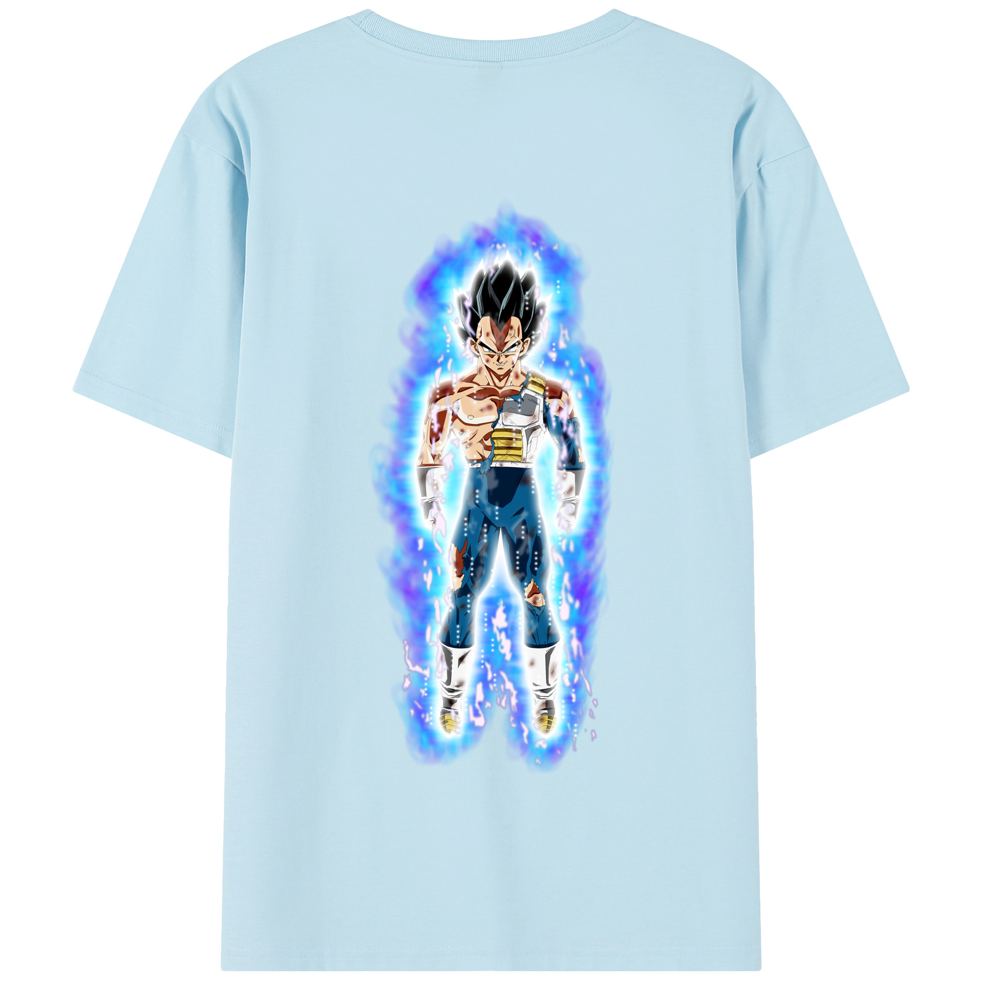 （画像用） ドラゴンボール ベジータ四世（Bejīta Yonsei）DRAGON BALL Vegeta IV 綿100％半袖Tシャツ（背面プリント）